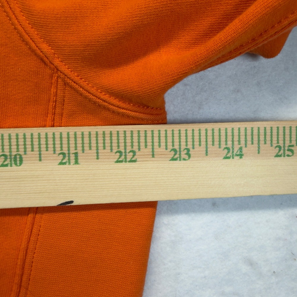 Polo Ralph Lauren Sweatshirt Mens L Orange Yellow Pony Fleece V Stitch - Picture 6 of 8